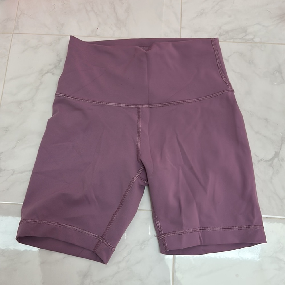 pink lululemon align shorts 6’